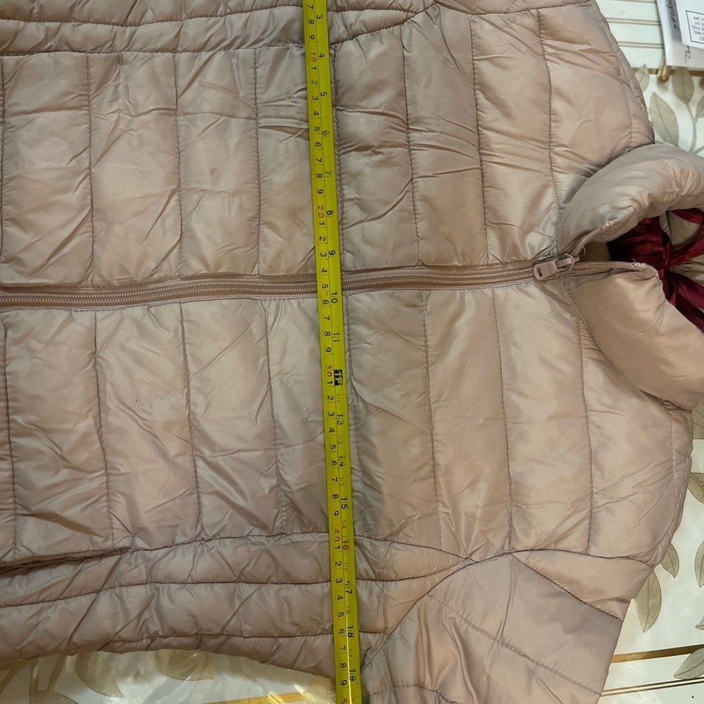 Set of 2 womens puffer jackets Primark light grey and dust pink size S (6-8) - Picture 4 of 10